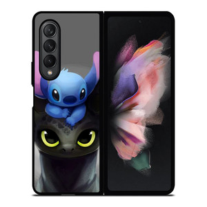 STITCH AND TOOTHLESS DRAGON Samsung Galaxy Z Fold 3 Case Cover STITCH AND TOOTHLESS DRAGON Samsung Galaxy Z Fold 3 Case Cover