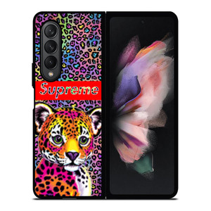 SUPREME LISA FRANK LEOPARD Samsung Galaxy Z Fold 3 Case Cover