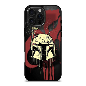 BOBA FETT HELMET STAR WARS ART iPhone 16 Pro Max Case BOBA FETT HELMET STAR WARS ART iPhone 16 Pro Max Case