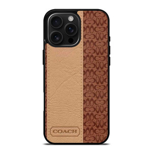 COACH NEW YORK BROWN LEATHER iPhone 16 Pro Max Case COACH NEW YORK BROWN LEATHER iPhone 16 Pro Max Case