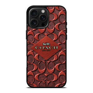 COACH NEW YORK PATTERN BROWN iPhone 16 Pro Max Case