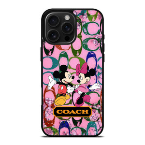 COACH PINK FLOWER MICKEY MINNIE iPhone 16 Pro Max Case COACH PINK FLOWER MICKEY MINNIE iPhone 16 Pro Max Case