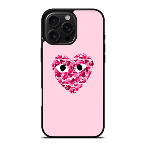 COMME DES GARCONS BAPE LOGO PINK iPhone 16 Pro Max Case