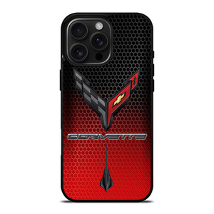 CORVETTE CHEVY STINGRAY LOGO RED iPhone 16 Pro Max Case