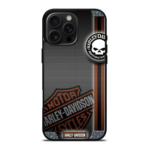 HARLEY DAVIDSON LOGO METAL TEXTURE iPhone 16 Pro Max Case