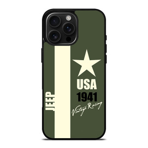 JEEP VINTAGE RACING USA iPhone 16 Pro Max Case JEEP VINTAGE RACING USA iPhone 16 Pro Max Case