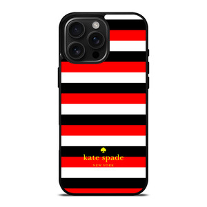 KATE SPADE PATTERN RED BLACK iPhone 16 Pro Max Case