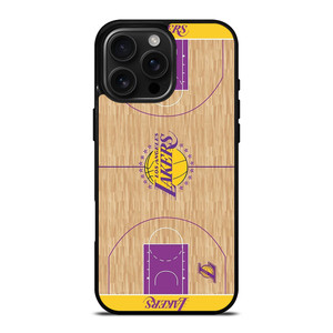 LA LAKERS BASKETBALL FIELD iPhone 16 Pro Max Case