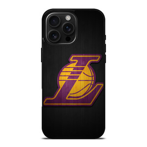 LA LAKERS WOODEN LOGO iPhone 16 Pro Max Case