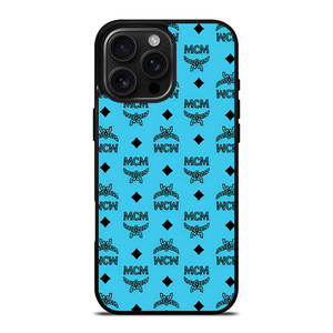 MCM WORLDWIDE ICON BLUE iPhone 16 Pro Max Case