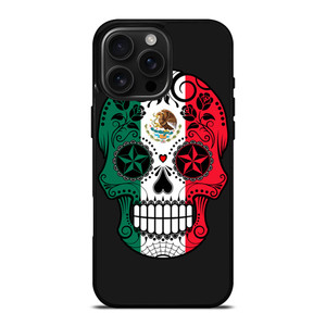 MEXICO SKULL SKELETON FLAG iPhone 16 Pro Max Case