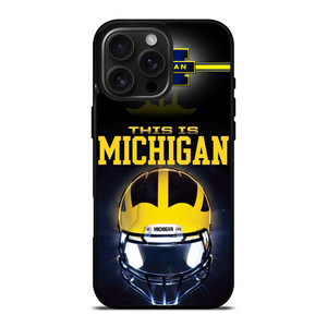 MICHIGAN WOLVERINES FOOTBALL iPhone 16 Pro Max Case MICHIGAN WOLVERINES FOOTBALL iPhone 16 Pro Max Case