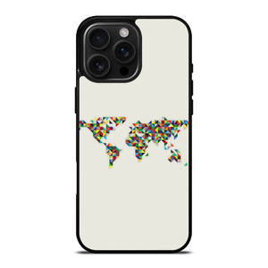 MINIMALISTIC WORLD MAP iPhone 16 Pro Max Case