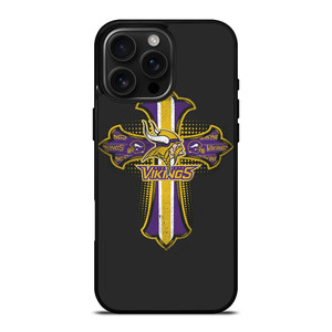 MINNESOTA VIKINGS LOGO CROSS iPhone 16 Pro Max Case