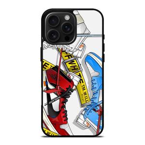 OFF WHITE AIR JORDAN SHOES iPhone 16 Pro Max Case OFF WHITE AIR JORDAN SHOES iPhone 16 Pro Max Case