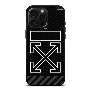 OFF WHITE BLACK CARBON iPhone 16 Pro Max Case OFF WHITE BLACK CARBON iPhone 16 Pro Max Case