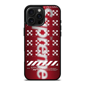 OFF WHITE X SUPREME LOGO BLUR iPhone 16 Pro Max Case OFF WHITE X SUPREME LOGO BLUR iPhone 16 Pro Max Case