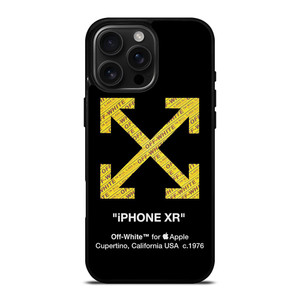 OFF WHITE YELLOW LOGO X APPLE iPhone 16 Pro Max Case