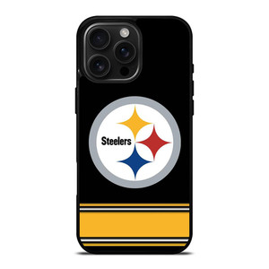 PITTSBURGH STEELERS LOGO STRIPE iPhone 16 Pro Max Case PITTSBURGH STEELERS LOGO STRIPE iPhone 16 Pro Max Case