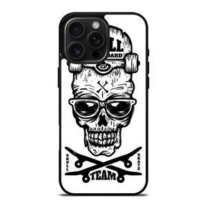 SKULL SKATEBOARD TEAM LOGO iPhone 16 Pro Max Case SKULL SKATEBOARD TEAM LOGO iPhone 16 Pro Max Case