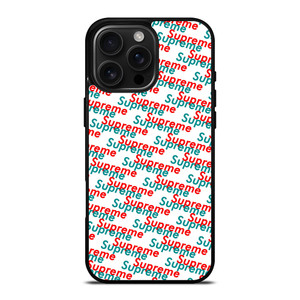 SUPREME RED BLUE PATTERN iPhone 16 Pro Max Case