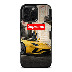 SUPREME YELLOW LAMBORGINI iPhone 16 Pro Max Case SUPREME YELLOW LAMBORGINI iPhone 16 Pro Max Case