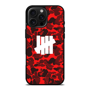 UNDEFEATED BAPE CAMO RED iPhone 16 Pro Max Case UNDEFEATED BAPE CAMO RED iPhone 16 Pro Max Case