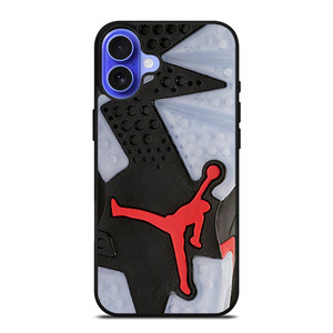 AIR JORDAN BLACK RED SOLE iPhone 16 Case