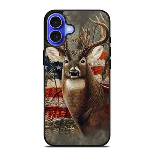 AMERICAN FLAG DEER BUCK CAMO iPhone 16 Case AMERICAN FLAG DEER BUCK CAMO iPhone 16 Case