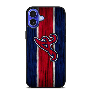 ATLANTA BRAVES MLB LOGO STRIPS iPhone 16 Case ATLANTA BRAVES MLB LOGO STRIPS iPhone 16 Case