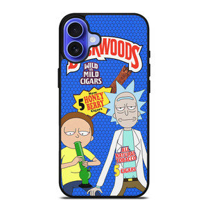 BACKWOODS RICK AND MORTY BLUE iPhone 16 Case BACKWOODS RICK AND MORTY BLUE iPhone 16 Case