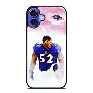 BALTIMORE RAVENS RAY LEWIS 52 iPhone 16 Case BALTIMORE RAVENS RAY LEWIS 52 iPhone 16 Case