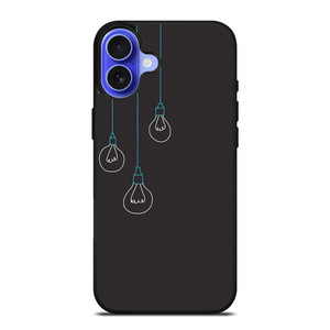 BLACK LIGHT BULBS MINIMALISTIC iPhone 16 Case