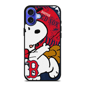 BOSTON RED SOX BASEBALL SNOOPY iPhone 16 Case BOSTON RED SOX BASEBALL SNOOPY iPhone 16 Case