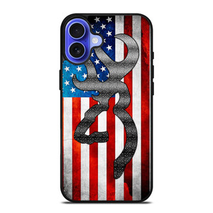 BROWNING CAMO AMERICAN FLAG iPhone 16 Case BROWNING CAMO AMERICAN FLAG iPhone 16 Case