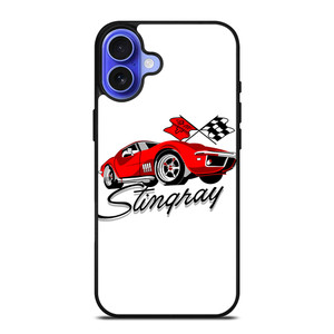 CHEVY RED CAR CARTOON iPhone 16 Case CHEVY RED CAR CARTOON iPhone 16 Case