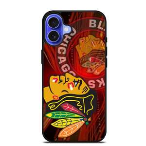 CHICAGO BLACK HAWKS HEAD iPhone 16 Case CHICAGO BLACK HAWKS HEAD iPhone 16 Case