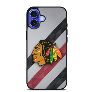 CHICAGO BLACK HAWKS STRIPS iPhone 16 Case CHICAGO BLACK HAWKS STRIPS iPhone 16 Case