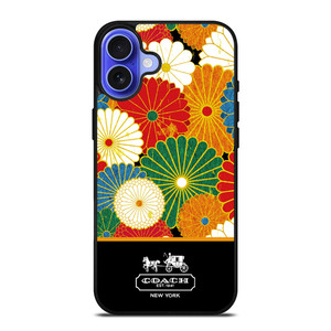COACH NEW YORK COLORFUL FLORAL LOGO iPhone 16 Case COACH NEW YORK COLORFUL FLORAL LOGO iPhone 16 Case