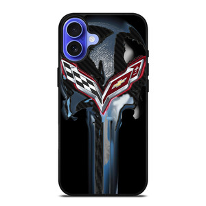 CORVETTE SKULL LOGO iPhone 16 Case