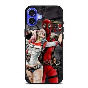 DEADPOOL HARLEY QUINN ART LOVE iPhone 16 Case