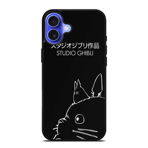 GHIBI STUDIO TOTORU SIMPLE BLACK iPhone 16 Case