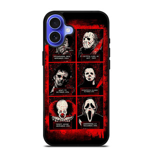 HORROR MOVIES VILLAIN CHARACTERS iPhone 16 Case