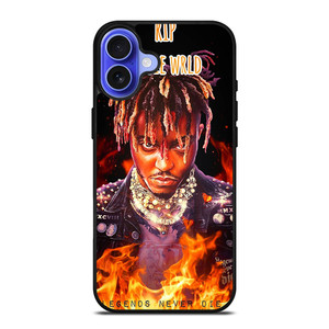 JUICE WRLD LEGENDS NEVER DIE ON FIRE iPhone 16 Case