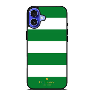 KATE SPADE GREEN STRIPE iPhone 16 Case KATE SPADE GREEN STRIPE iPhone 16 Case
