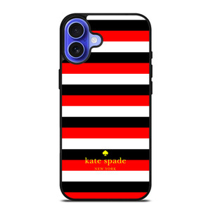 KATE SPADE PATTERN RED BLACK iPhone 16 Case