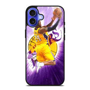 KOBE BRYANT LA LAKERS LAY UP iPhone 16 Case