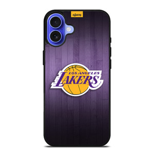 LA LAKERS WOOD DESIGN iPhone 16 Case
