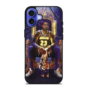 LEBRON JAMES LAKERS KING SITDOWN iPhone 16 Case LEBRON JAMES LAKERS KING SITDOWN iPhone 16 Case