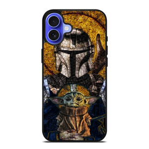 MANDALORIAN AND BABY YODA iPhone 16 Case MANDALORIAN AND BABY YODA iPhone 16 Case